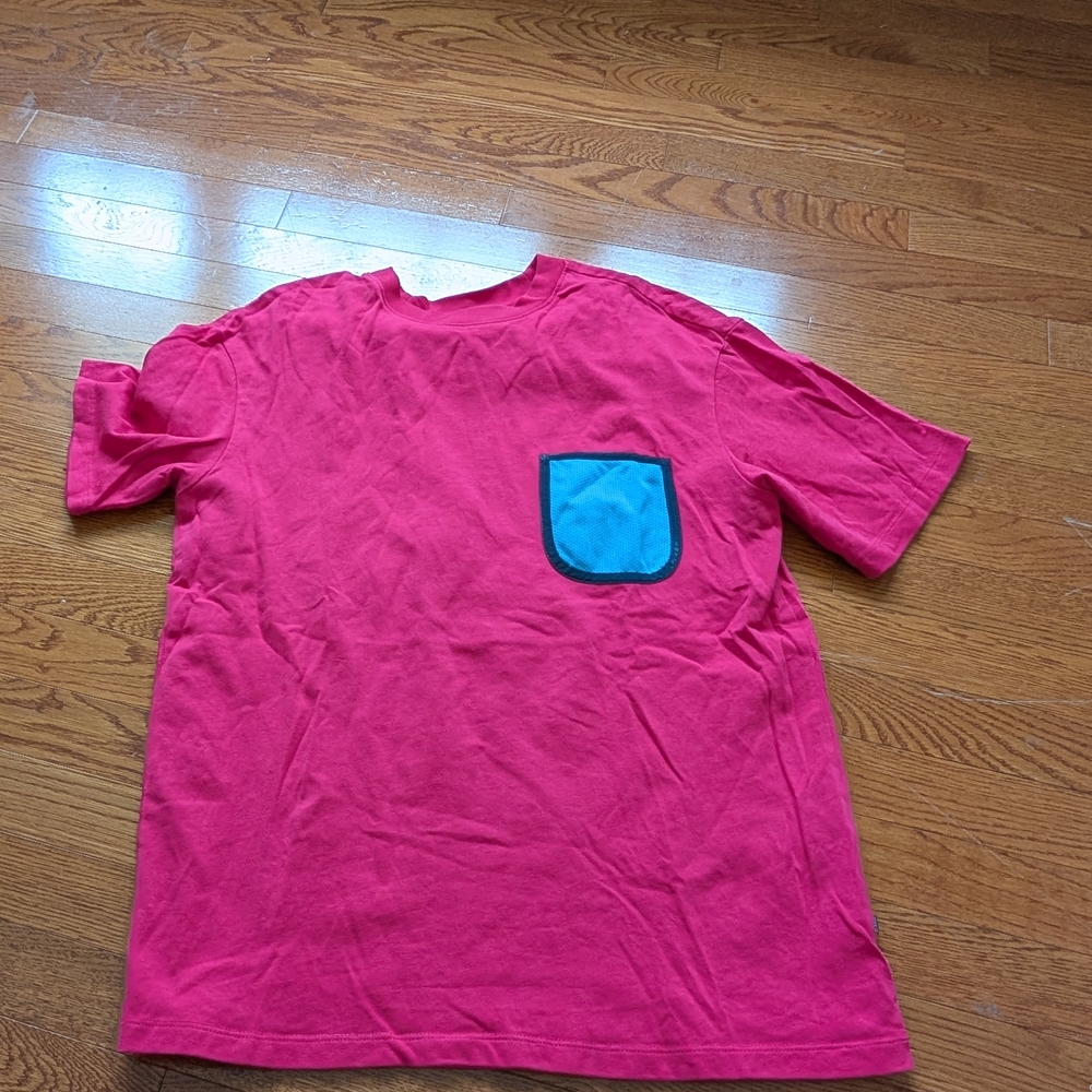 Pink T-Shirt with Blue Pocket